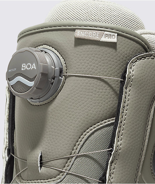 Vans Women's Encore Pro Khaki & White Snowboard Boots | Zumiez
