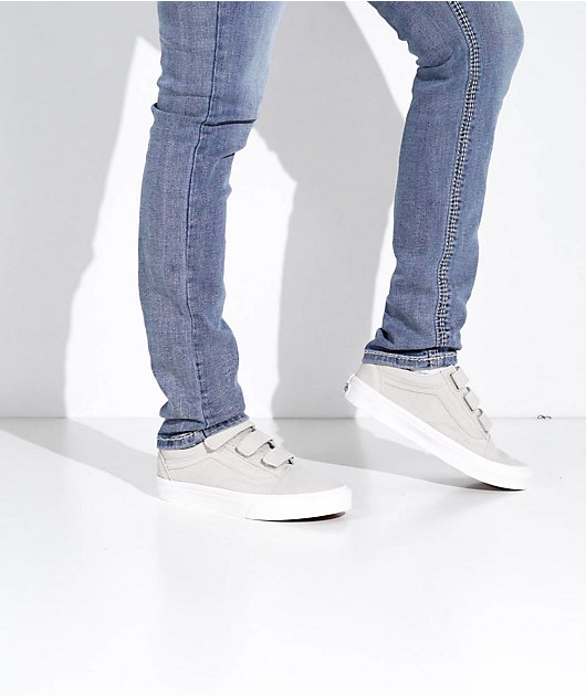 Vans Women's Old Skool V Mushroom & White Skate Shoes | Zumiez Vans Women's Old Skool V Mushroom & White Skate Shoes | Zumiez