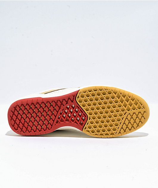 Vans Zahba Vintage Sport White & Gold Skate Shoes