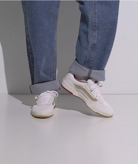 Vans Zahba Vintage Sport White Gold Skate Shoes Zumiez