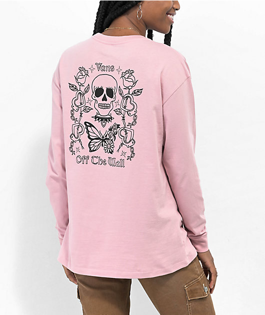 【oan】Rosa long Sleeve Vans Zattoo Pink Long Sleeve T-Shirt | Zumiez