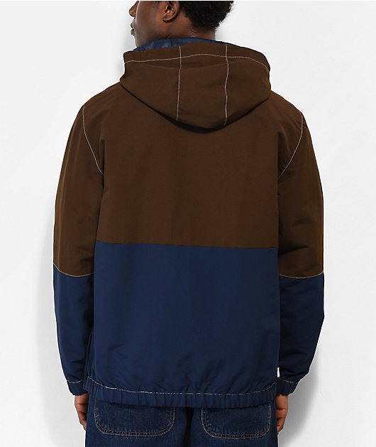 Vans Zion Brown & Blue Anorak Jacket | Zumiez