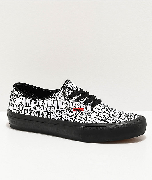 vans authentic black and white skate shoes