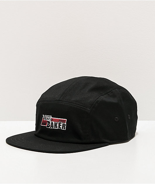 smag rod Monetære Vans x Baker Camper Black 5 Panel Strapback Hat | Zumiez