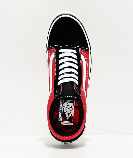 Moderne visuel Pålidelig Vans x Baker Old Skool Pro Black, White & Red Skate Shoes