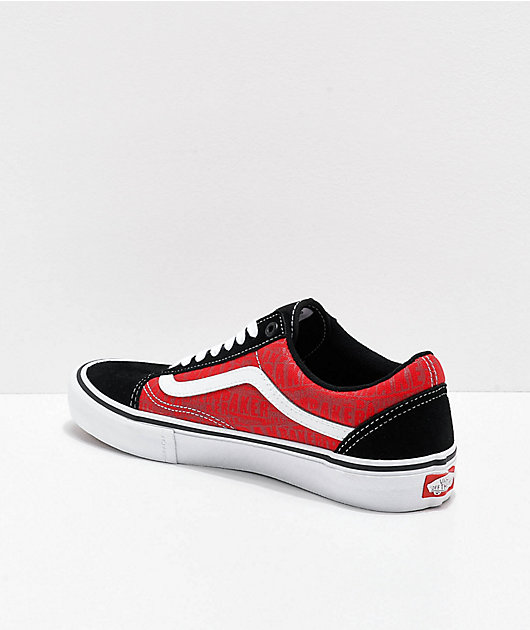 Moderne visuel Pålidelig Vans x Baker Old Skool Pro Black, White & Red Skate Shoes