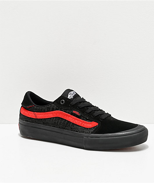 Vans x Baker Style 112 Pro zapatos de skate negros y rojos | Zumiez