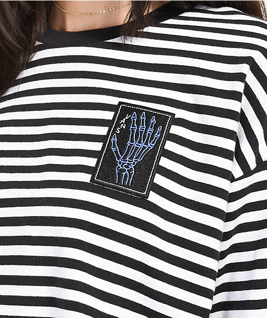 Vans x Breana Geering Skate Black & White Striped Long Sleeve T