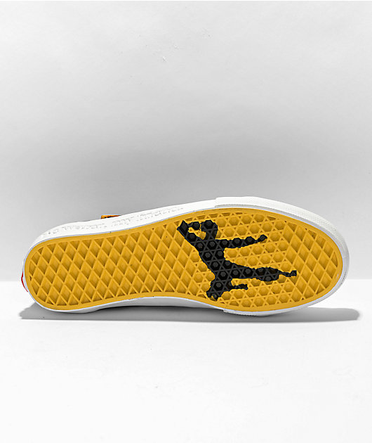 x Bruce Lee Old Skool Lee Zapatillas de skate negras y amarillas