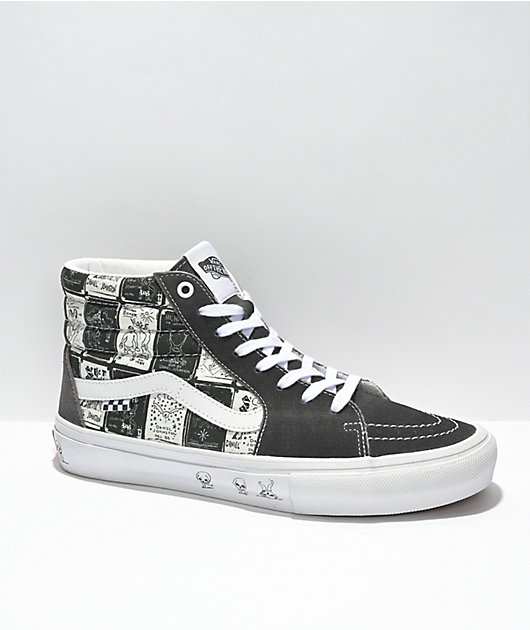x Daniel Skate SK8-Hi zapatos de skate en gris y blanco