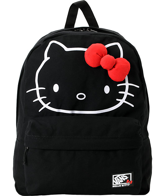 vans black cat backpack