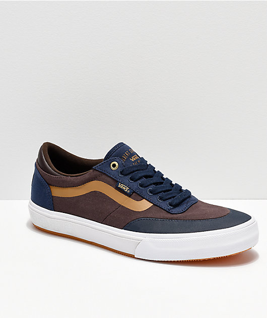 Vans x Independent Crockett 2 Dress zapatos skate en azul y marrón | Zumiez