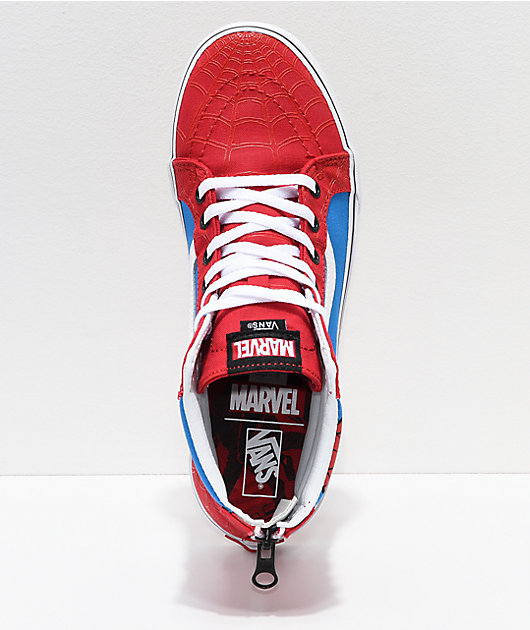 pasión mosquito Cilios Vans x Marvel Sk8-Hi Spider-Man zapatos de skate