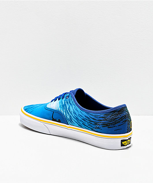 Vans x National Geographic Authentic Ocean & True White Skate Shoes