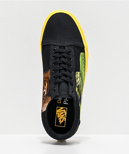 Vans x National Geographic Old Skool Black & Yellow Skate Shoes