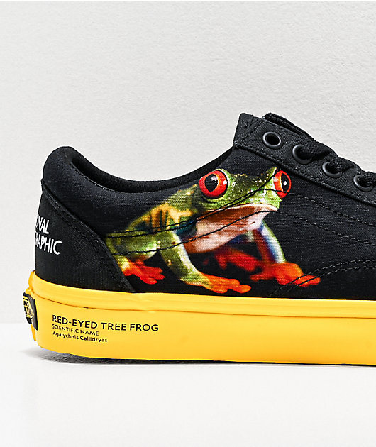 Vans x National Geographic Old Skool Black & Yellow Skate Shoes