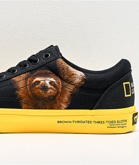 Vans x National Geographic Old Skool Black & Yellow Skate Shoes