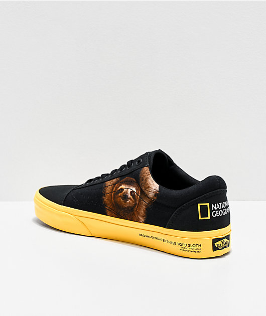 Vans x National Geographic Old Skool Black & Yellow Skate Shoes