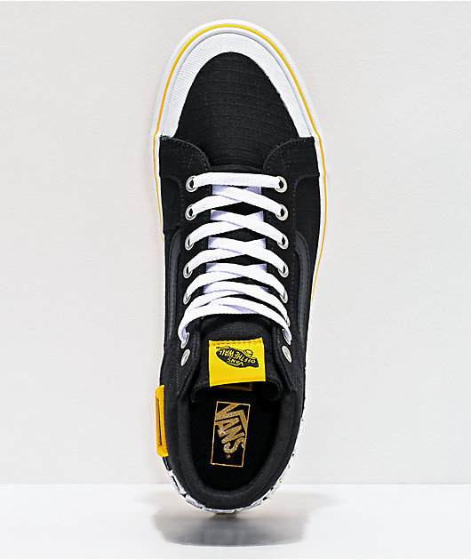 Vans x National Geographic Sk8-Hi Reissue 138 Logo Black & Yellow Skate Shoes