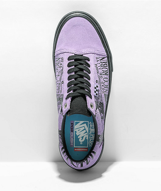 Purple and black hot sale vans shoes