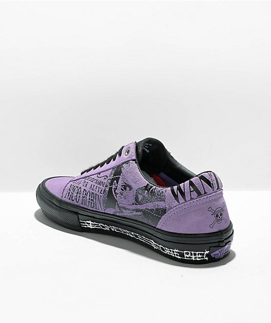 Vans x One Piece Old Skool One Piece Purple & Black Skate Shoes