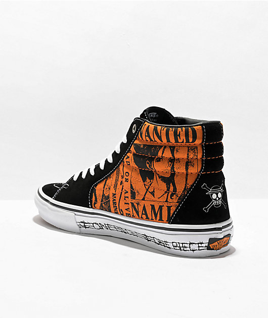 Vans sk8 store hi black orange