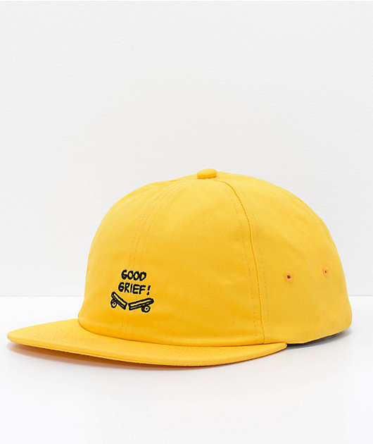 Eksempel Velkommen Juice Vans x Peanuts Yellow Jockey Strapback Hat | Zumiez