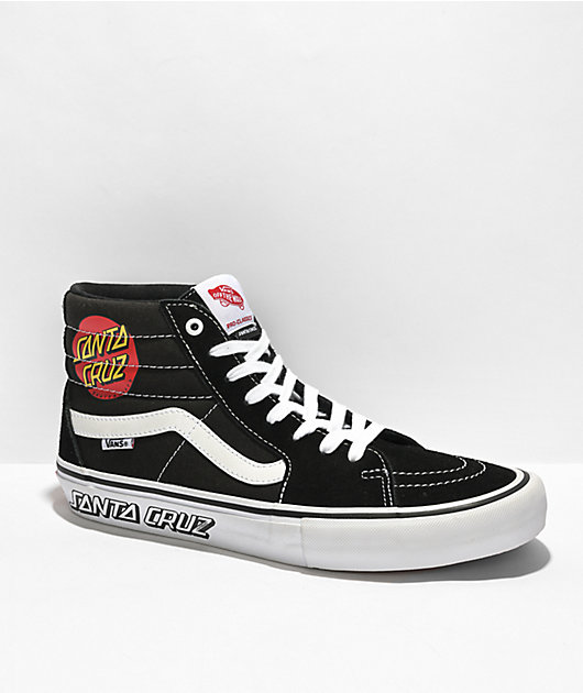 Vans Converse Santa Cruz US Marines Black Vans Sk8-Hi Shoes Custom