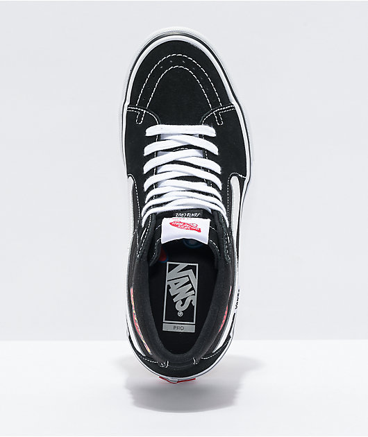 Vans x Santa Cruz Sk8-Hi Pro Black & White Skate Shoes | Zumiez