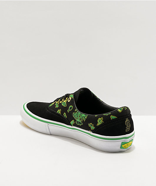 Vans x Shake Junt Era Pro Black, Green & White Skate Shoes