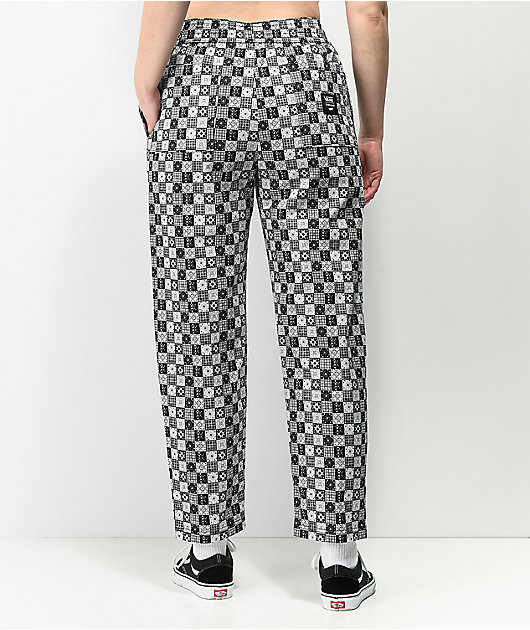 Vans x Skateistan Black White Print Elastic Waist Pants Zumiez