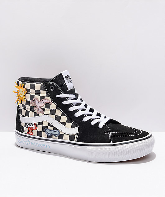 Vans x Skateistan Skate Sk8-Hi Checkerboard Skate Shoes