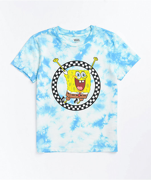 Vans x SponeBob SquarePants Jump Out Blue Tie Dye T-Shirt