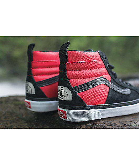 north face red shoes