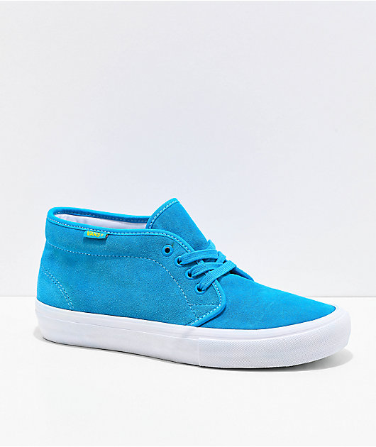 Vans x The Simpsons Chukka Mid Pro Blue & White Skate Shoes
