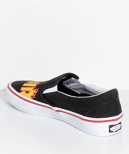 Vans x Thrasher Slip-On Black Skate Shoes |