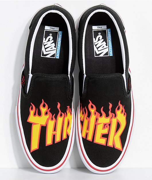 Vans x Thrasher Slip-On Pro zapatos de skate en negro Vans x Thrasher Slip-On Pro zapatos de skate en negro