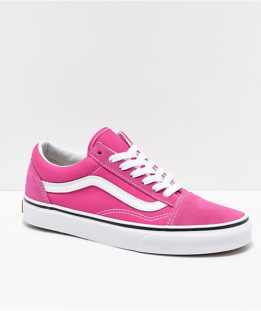 Vans zapatos de skate rosa y blanco