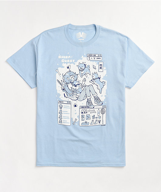Vapor95 Shiba Quest Light Blue T-Shirt
