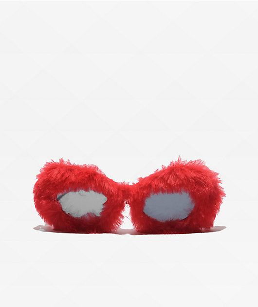 Velvetine Fuzzy Red Sunglasses