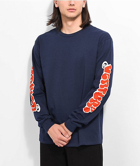 Venture Throw Sleeves Navy Long Sleeve T-Shirt | Zumiez
