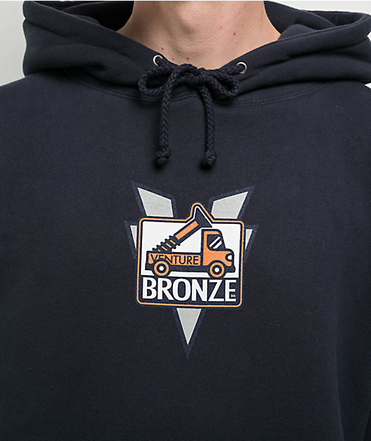 【BRONZE 56K】 BRONZE & MILD (NAVY) Venture x Bronze 56K Pickup Navy Hoodie | Zumiez
