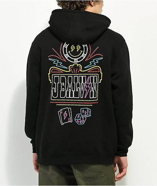 Vibras by J Balvin Neon Cowboy Black Hoodie Zumiez