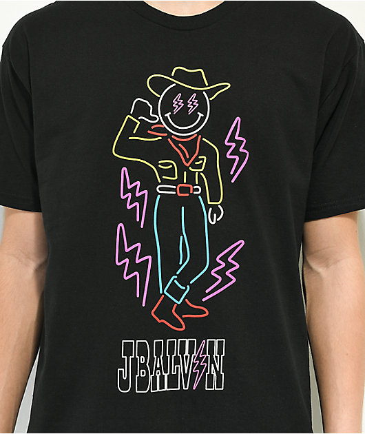 Vibras by J Balvin Neon Cowboy Black T-Shirt