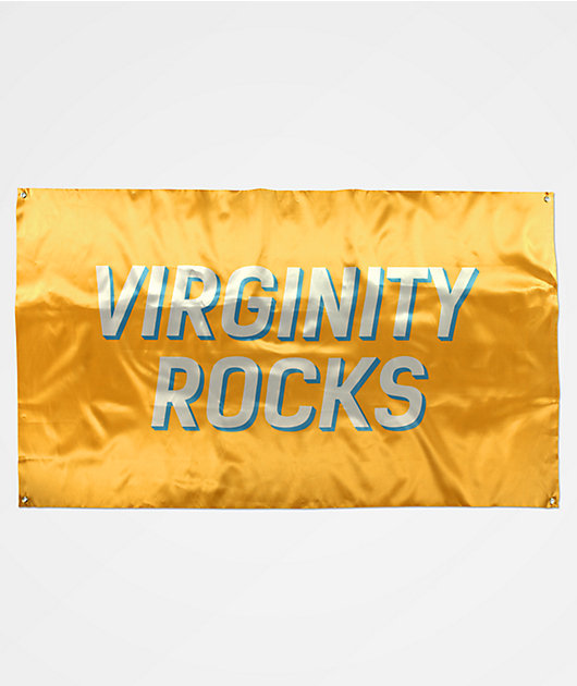 Virginity Rocks Lettering Virginity Rocks Yellow Banner | Zumiez