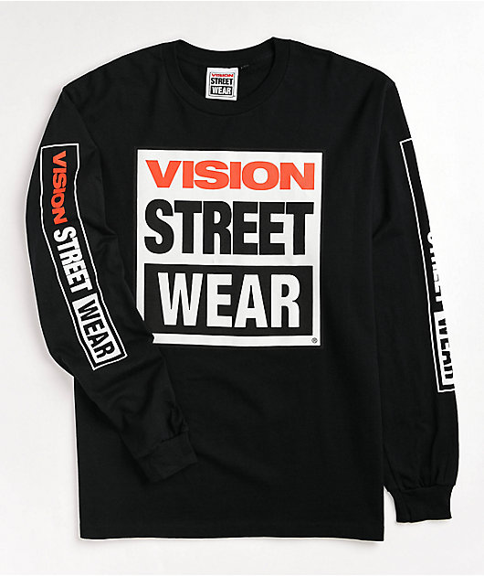 Vision Street Wear Outer Vision Black Long Sleeve T-Shirt