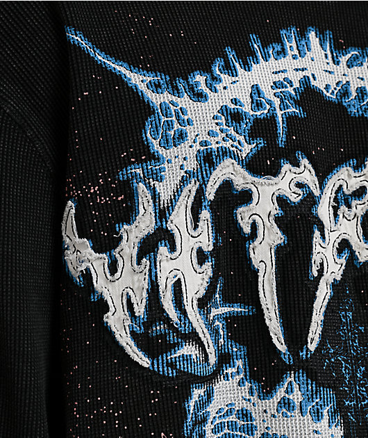 Vitriol Angel Face Black Long Sleeve Thermal T-Shirt | Zumiez