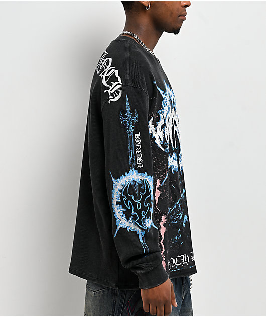 Vitriol Angel Face Black Long Sleeve Thermal T-Shirt | Zumiez
