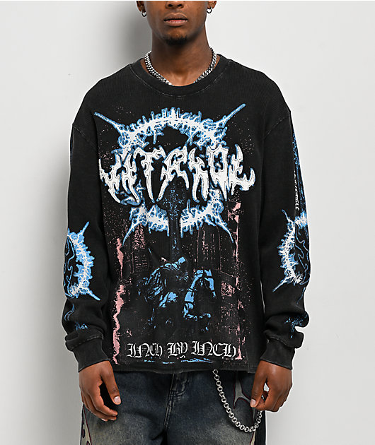 Vitriol Angel Face Black Long Sleeve Thermal T-Shirt | Zumiez