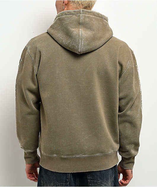Vitriol Arches Green Boxy Zip Hoodie